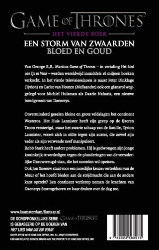 Een storm van zwaarden - achterkant