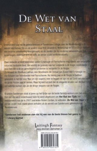 De wet van staal - achterkant