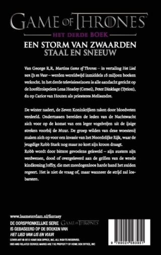 Game of Thrones 3 - Storm van Zwaarden - Staal en Sneeuw (POD) - achterkant